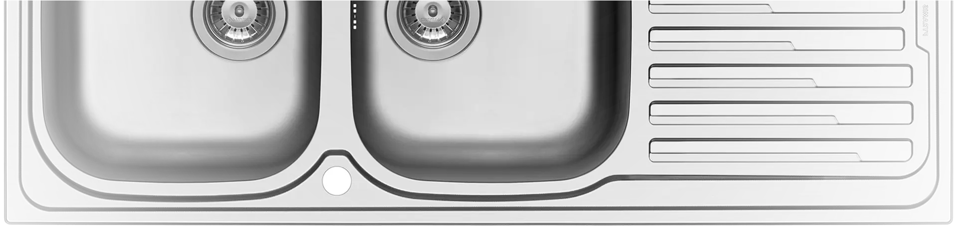 Pyramis Spülen sind aus hochertigem Edelstahl gefertigt