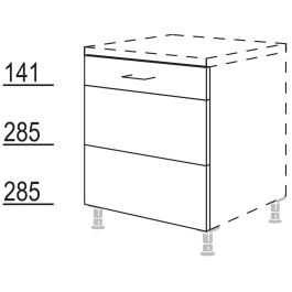Nobilia Verstiftete Türfront in geteilter Optik
