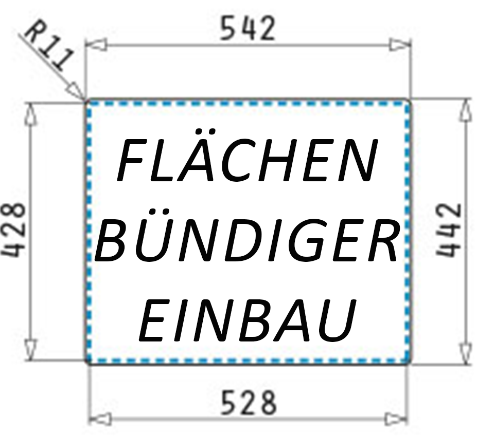 Pyramis Pyramis Pyramis ASTRIS UNIVERSAL (50×40) 1B Skizze Flächenbündiger Einbau