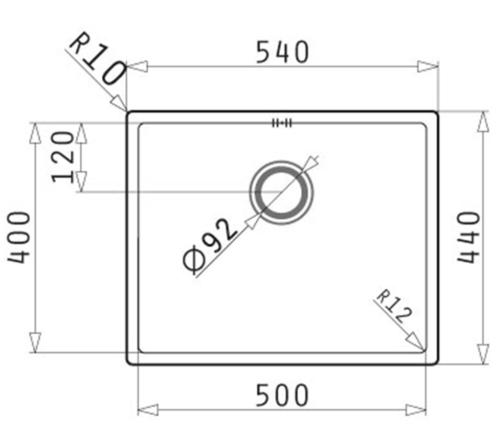 Pyramis ASTRIS UNIVERSAL (50×40) 1B Skizze Maße