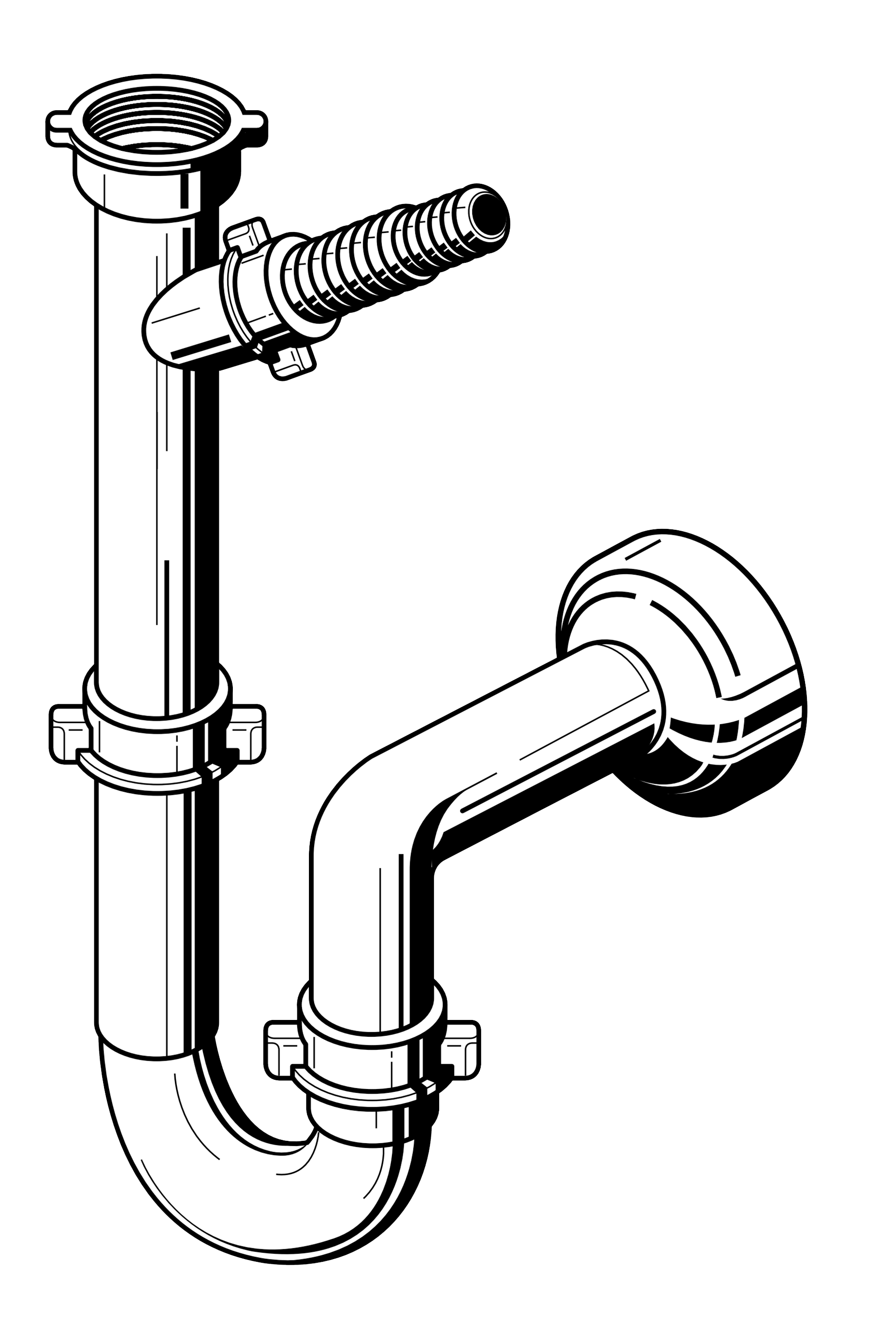 Pyramis Sifon für Spülen mit einem Becken 521055801