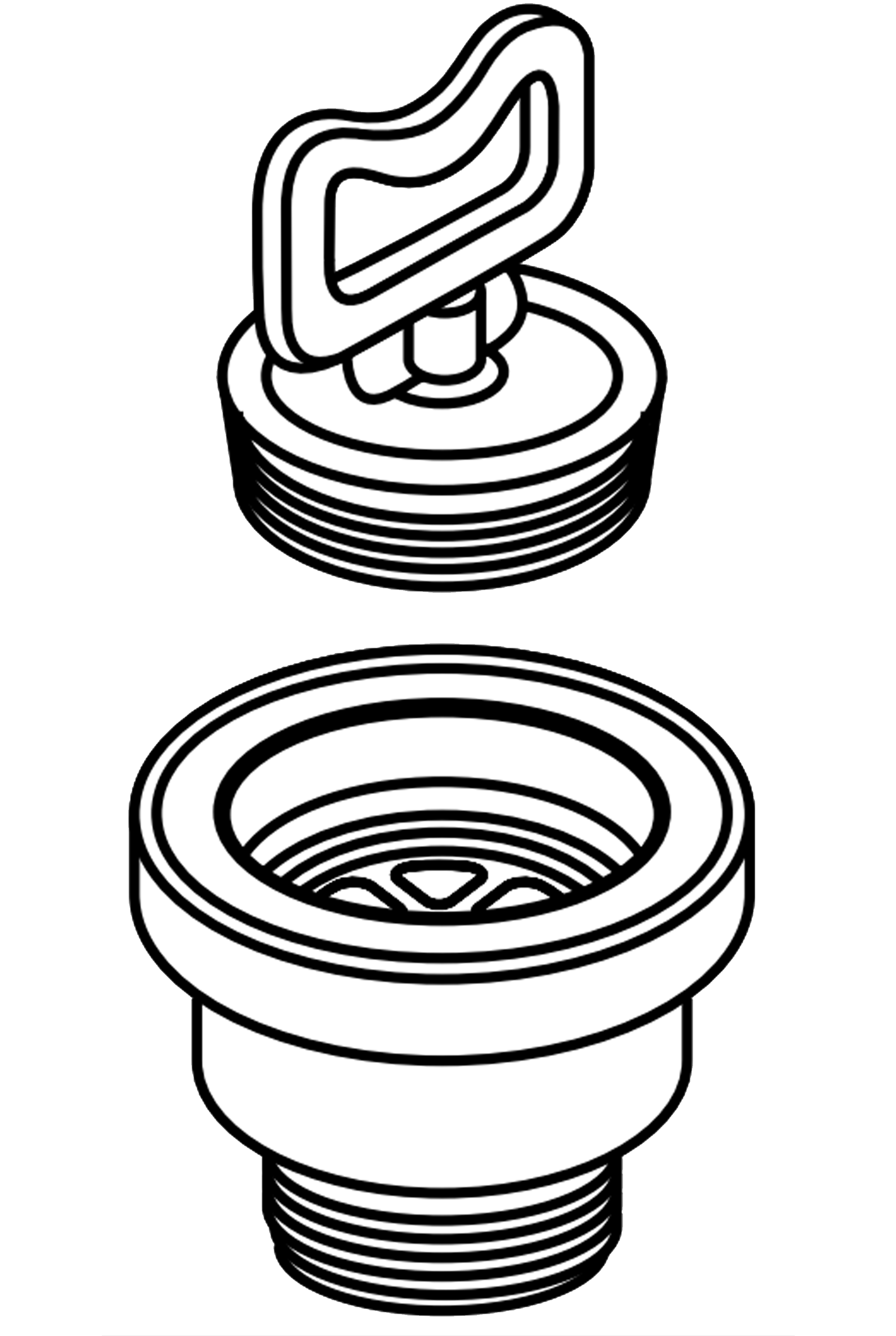 Pyramis 521095501 Stopfenventil ∅60mm mit Ringstopper