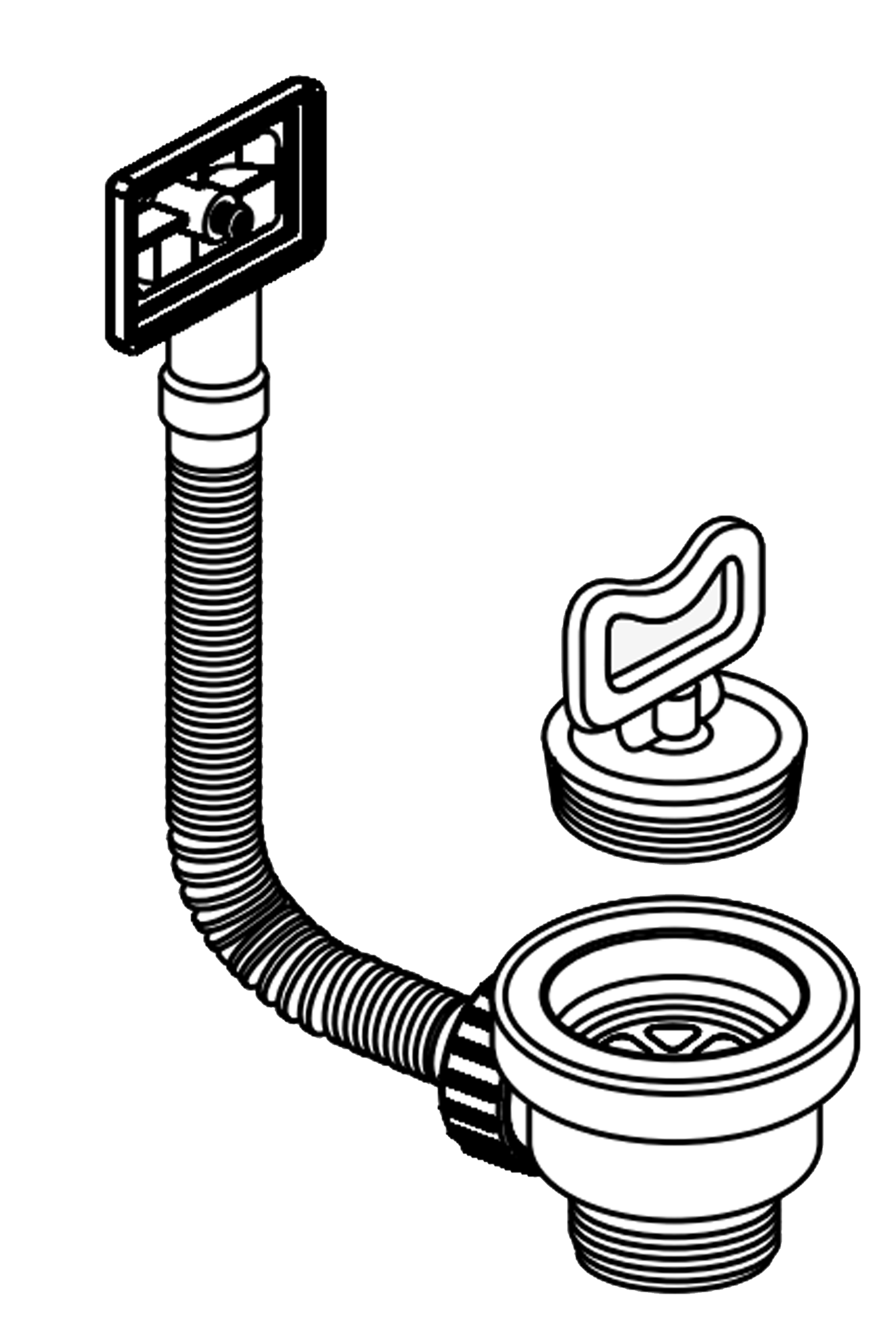 Pyramis 521099801 Stopfenventil ∅60mm Überlauf im Becken