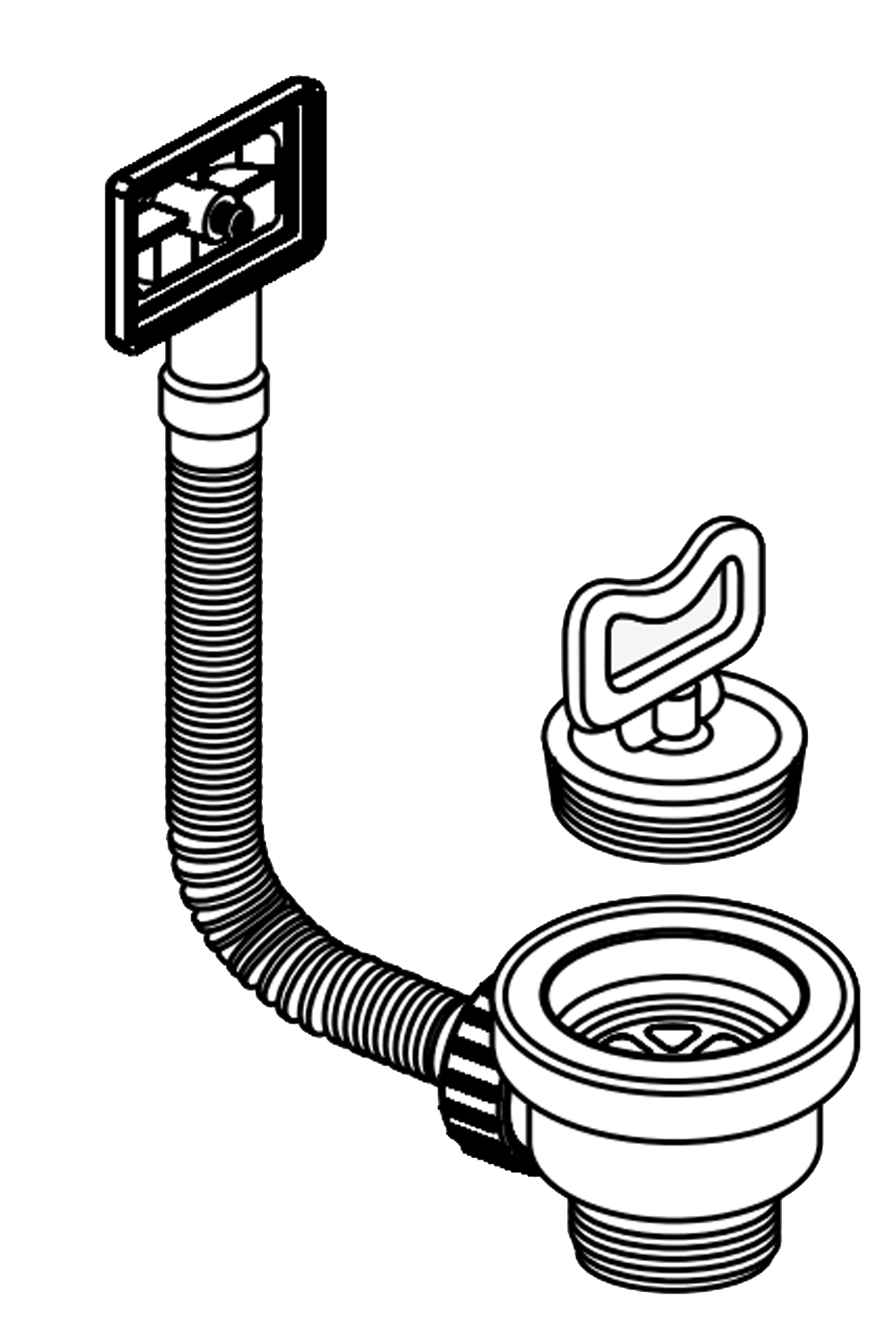 Pyramis 521099801 Stopfenventil ∅60mm Überlauf im Becken