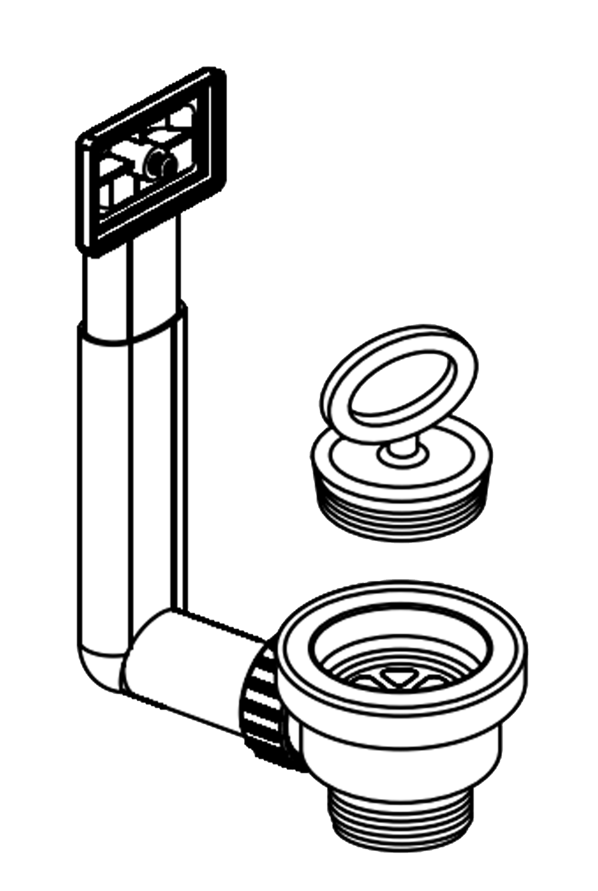 Pyramis 521144302 Stopfenventil ∅60mm mit Überlauf im Becken