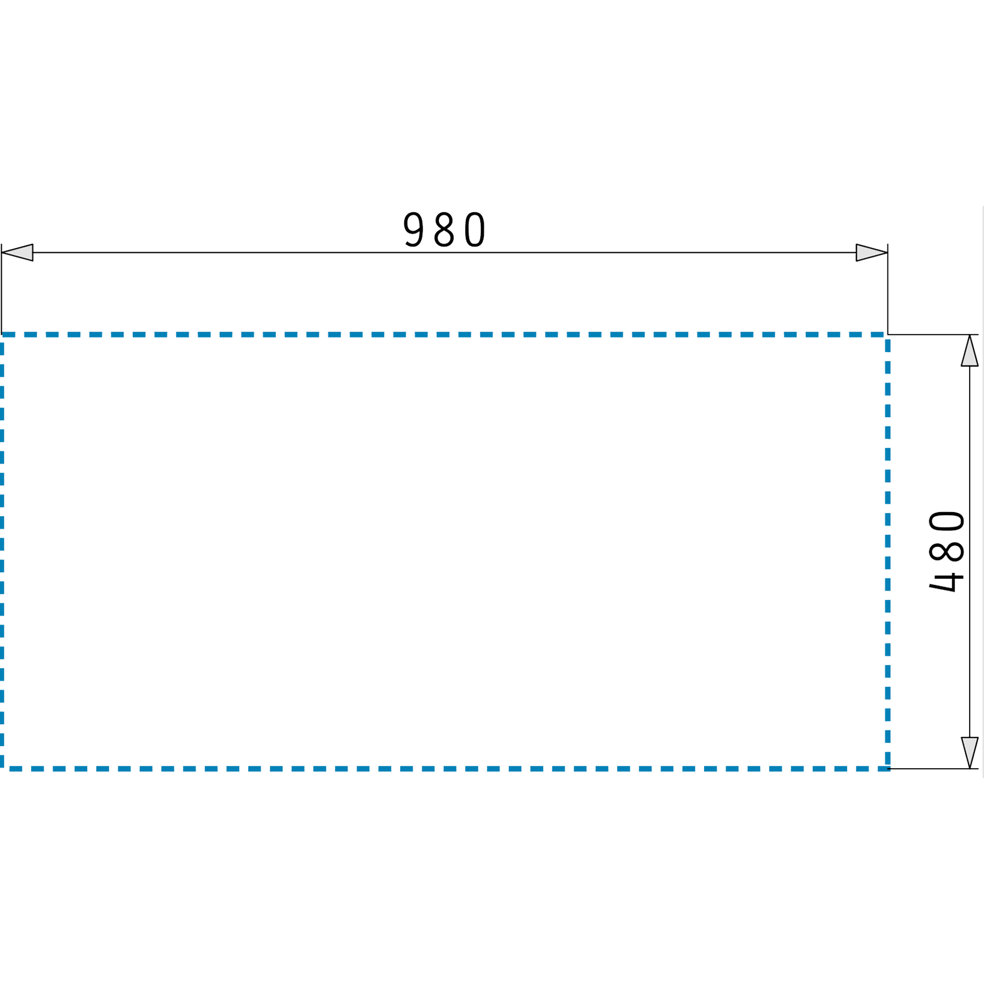 Pyramis ALEA (100×50) 1 1/2B 1D Skizze Einbau