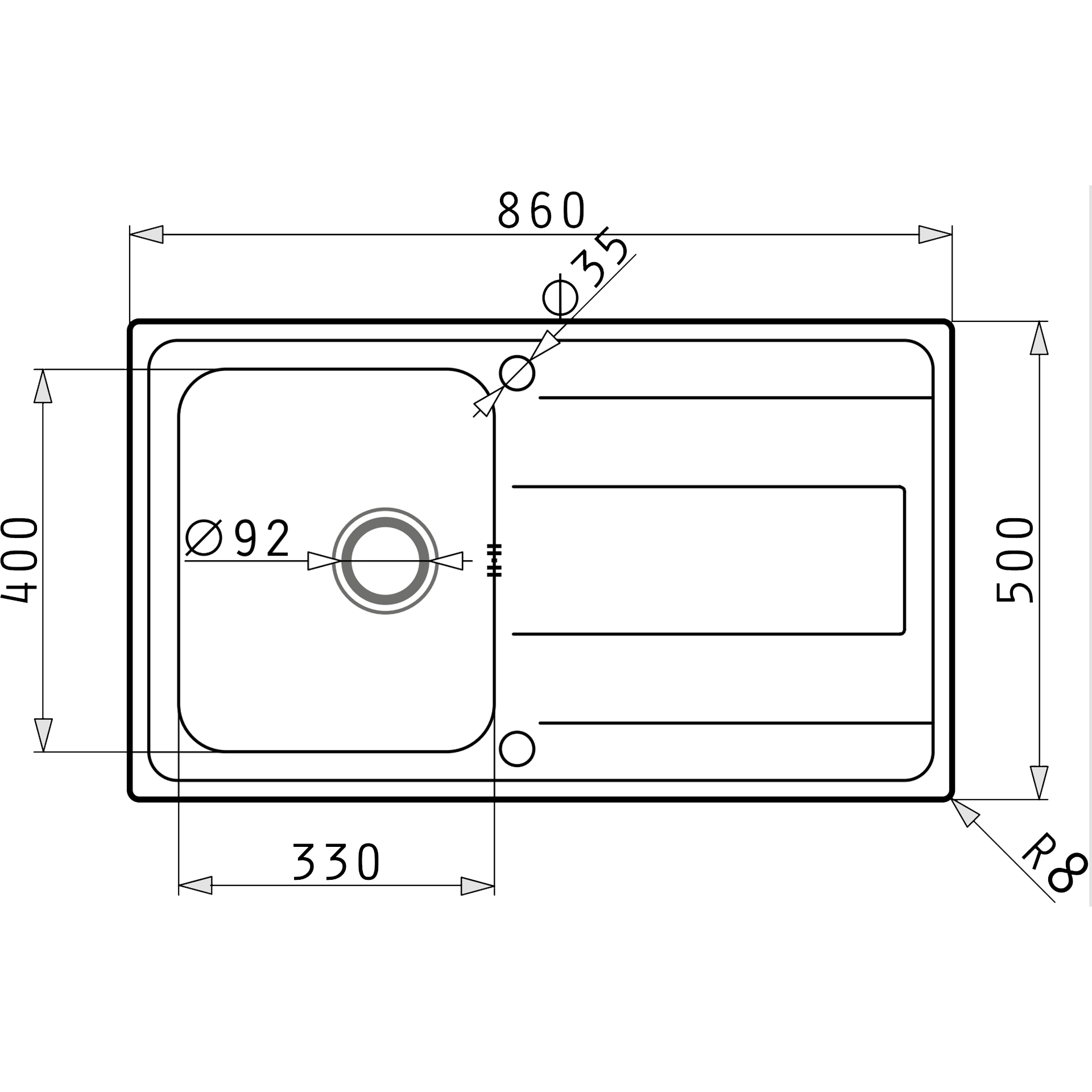 Pyramis ALEA (86×50) 1B 1D Skizze Maße