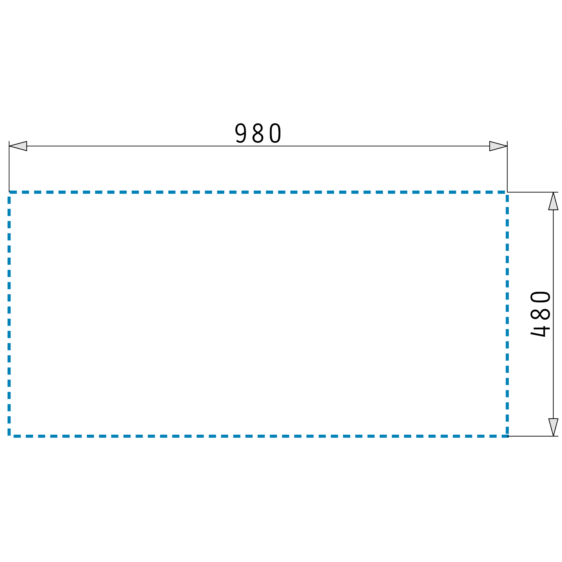 Pyramis ALEA PLUS (100×50) 1B 1D Skizze Einbau
