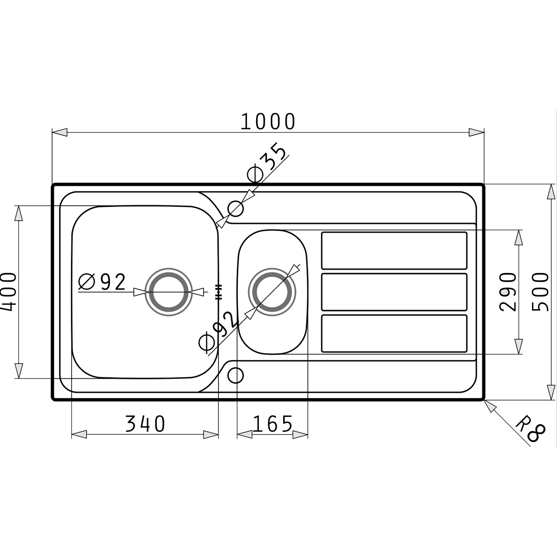 PyramisATHENA EXTRA (100×50) 1 1/2B 1D Skizze Einbau