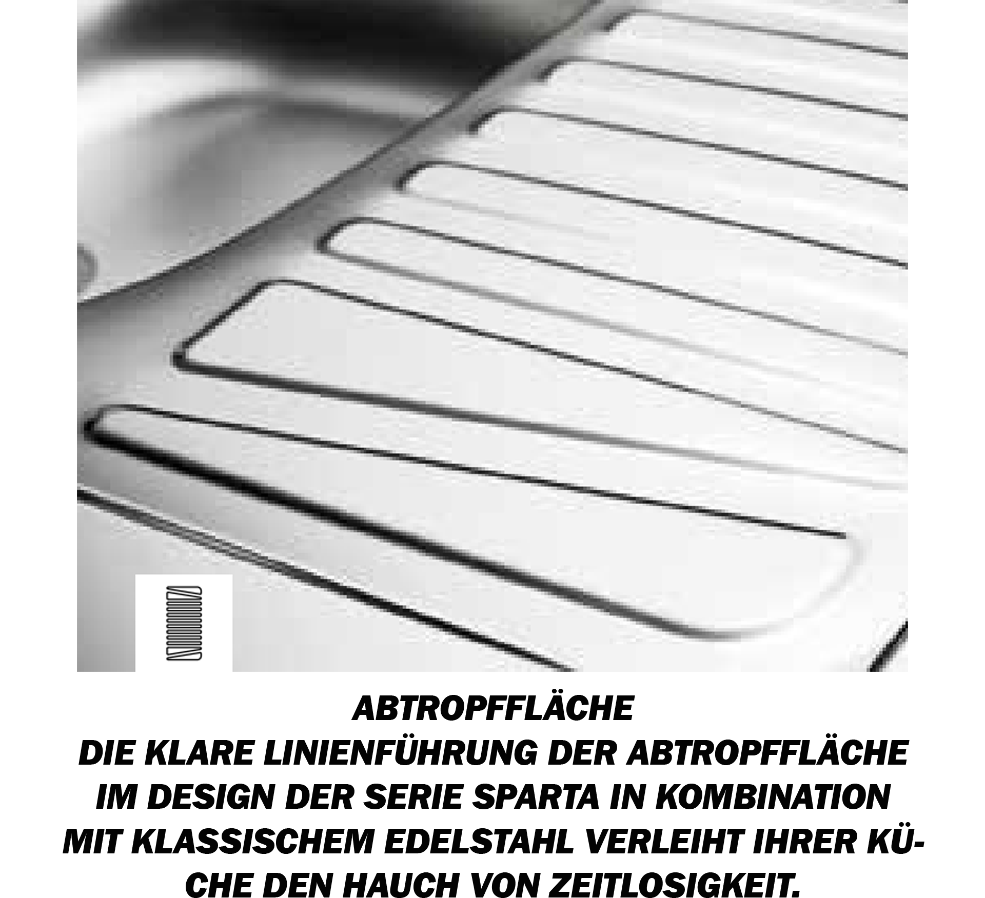 Pyramis Pantryabdeckung Abtropffläche für besondere Pflegeleichtigkeit