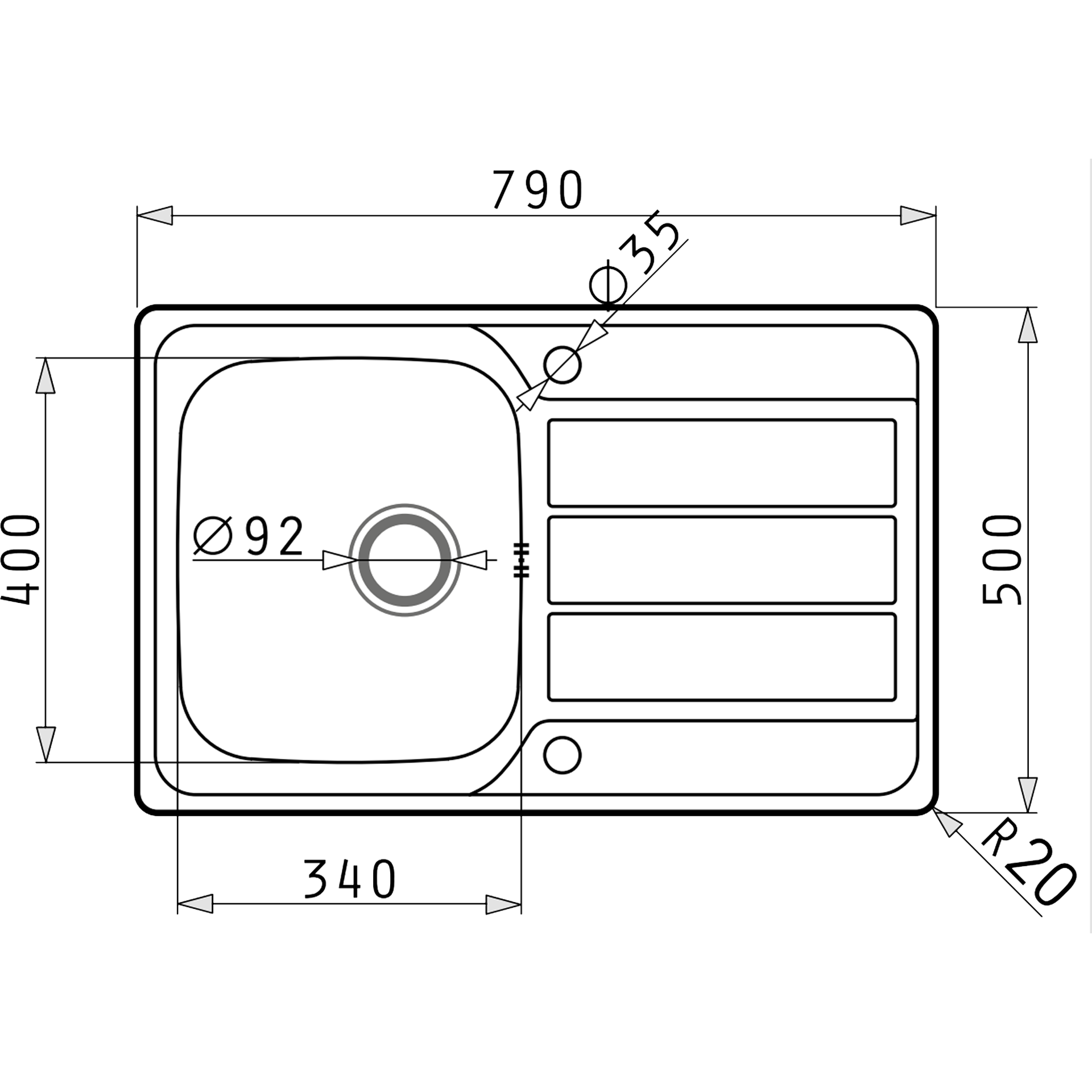 Pyramis ATHENA EXTRA (79×50) 1B 1D FB Skizze Maße