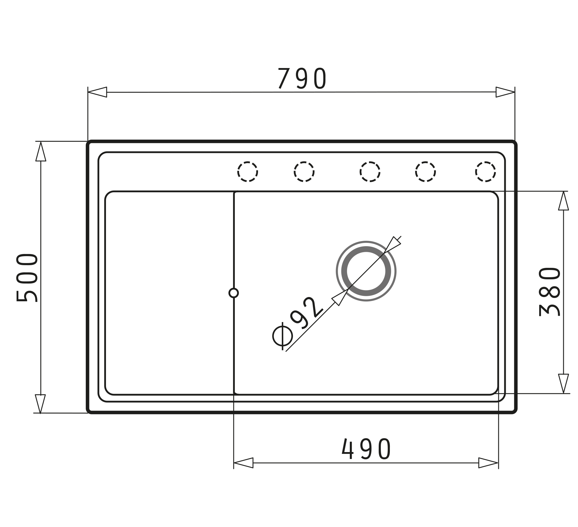 Pyramis CAMEA (79×50) 1B 1D RH Skizze Masse