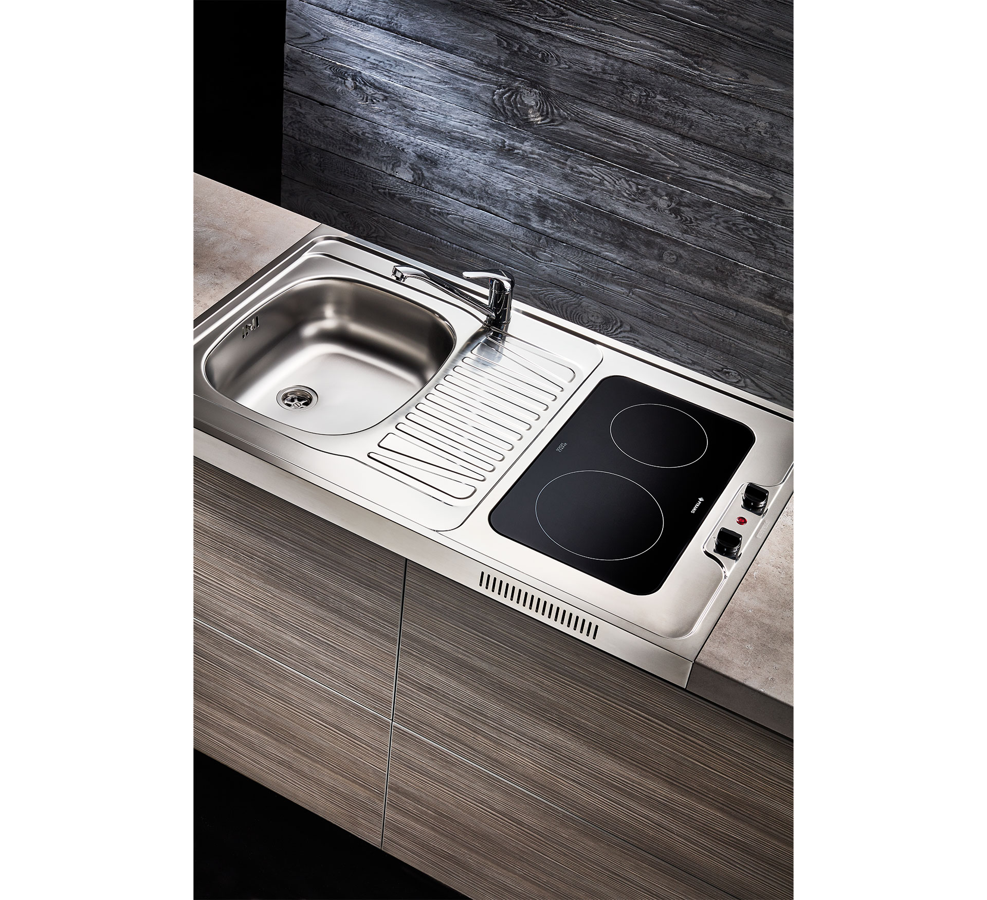 Pyramis PANTRY (100X60) 1B 1D SPARTA WITH 2 UNEQUAL CERAMIC HOBS_L Umfeld und Dekor