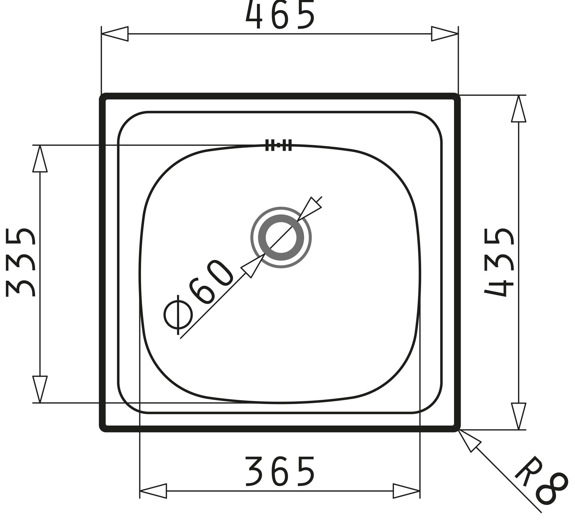 Pyramis E33_CC Skizze Maße