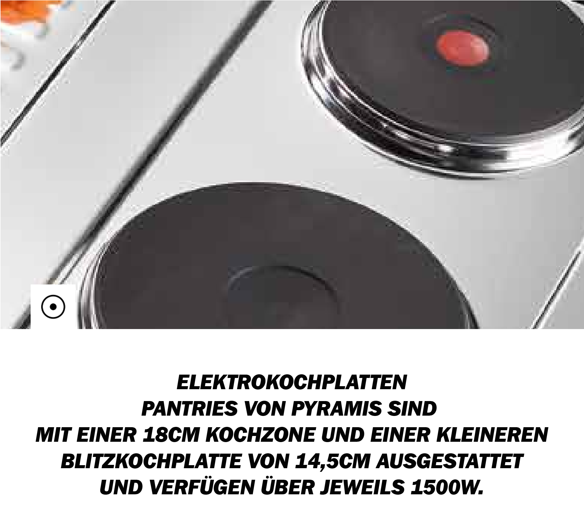 Pyramis Pantryabdeckung Elektrokochplatten