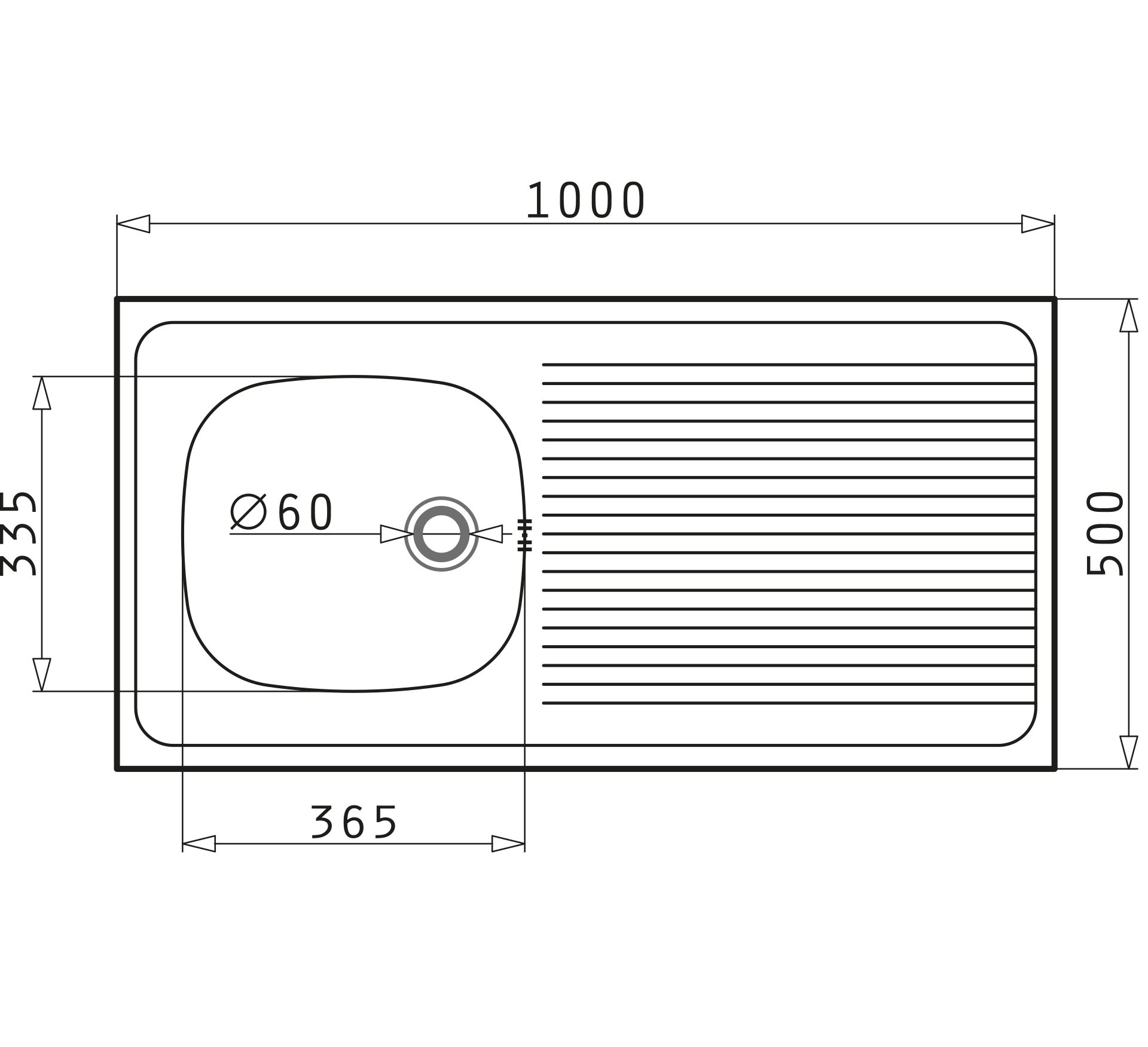 Pyramis INTERNATIONAL (100×50) 1B 1D Skizze Maße