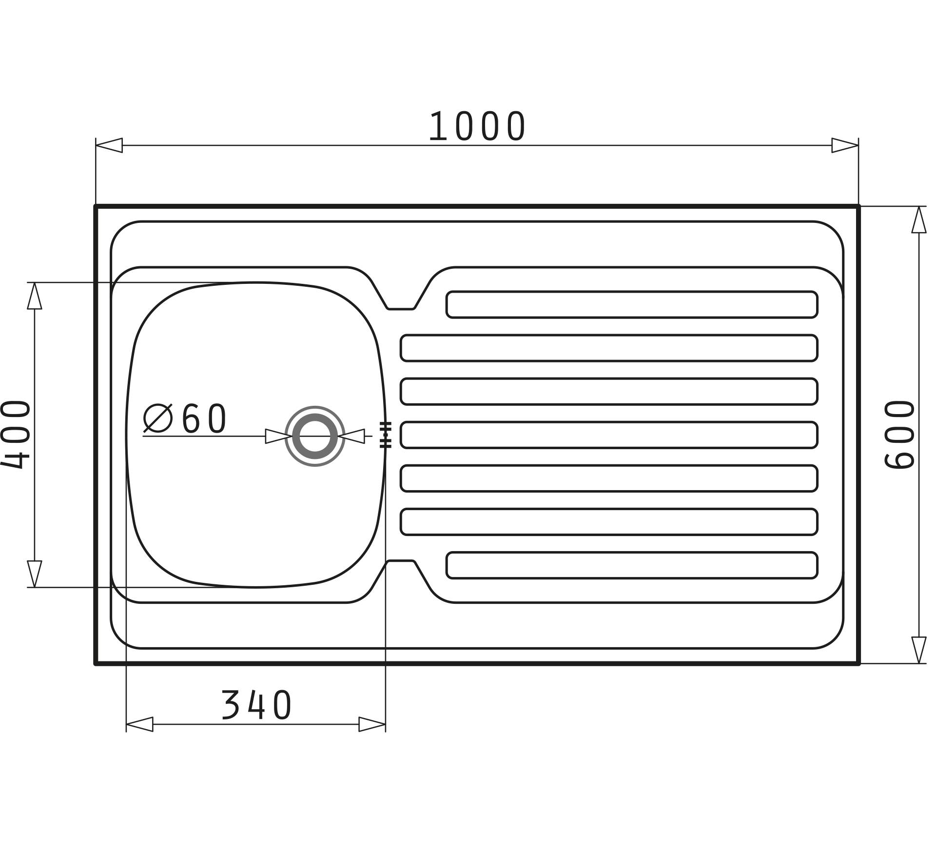 Pyramis INTERNATIONAL (100×60) 1B 1D Skizze Maße