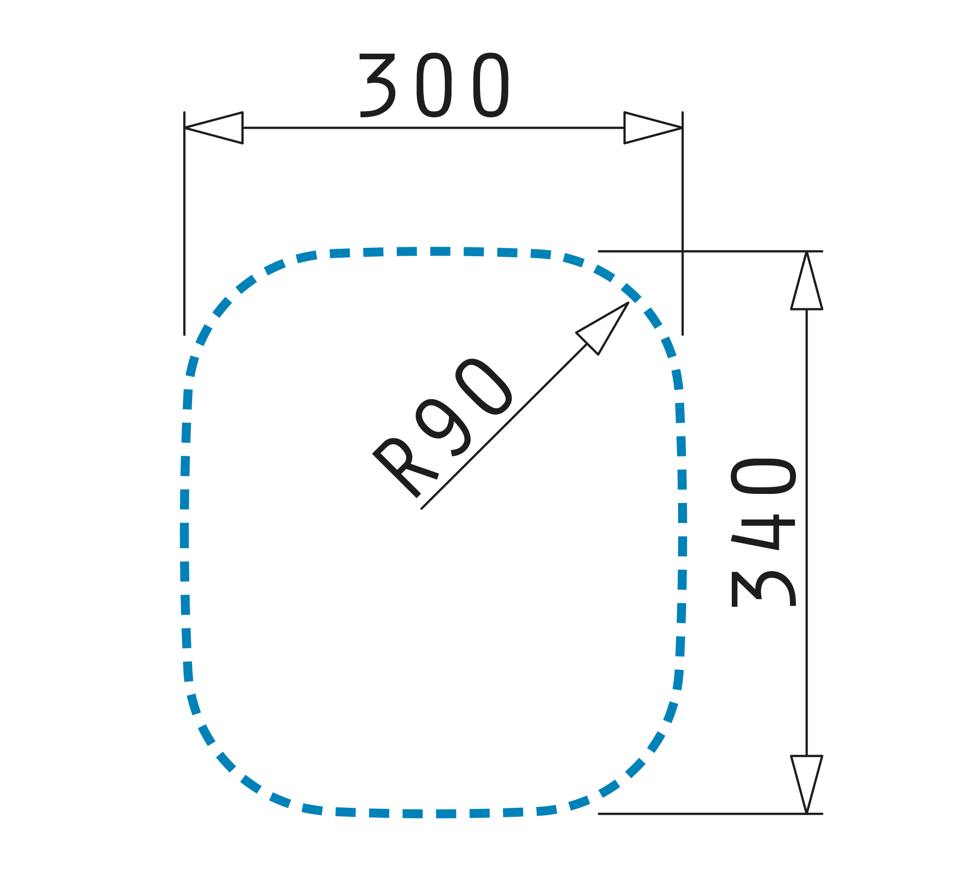 Pyramis IRIS (30×34) 1B Skizze Einbau