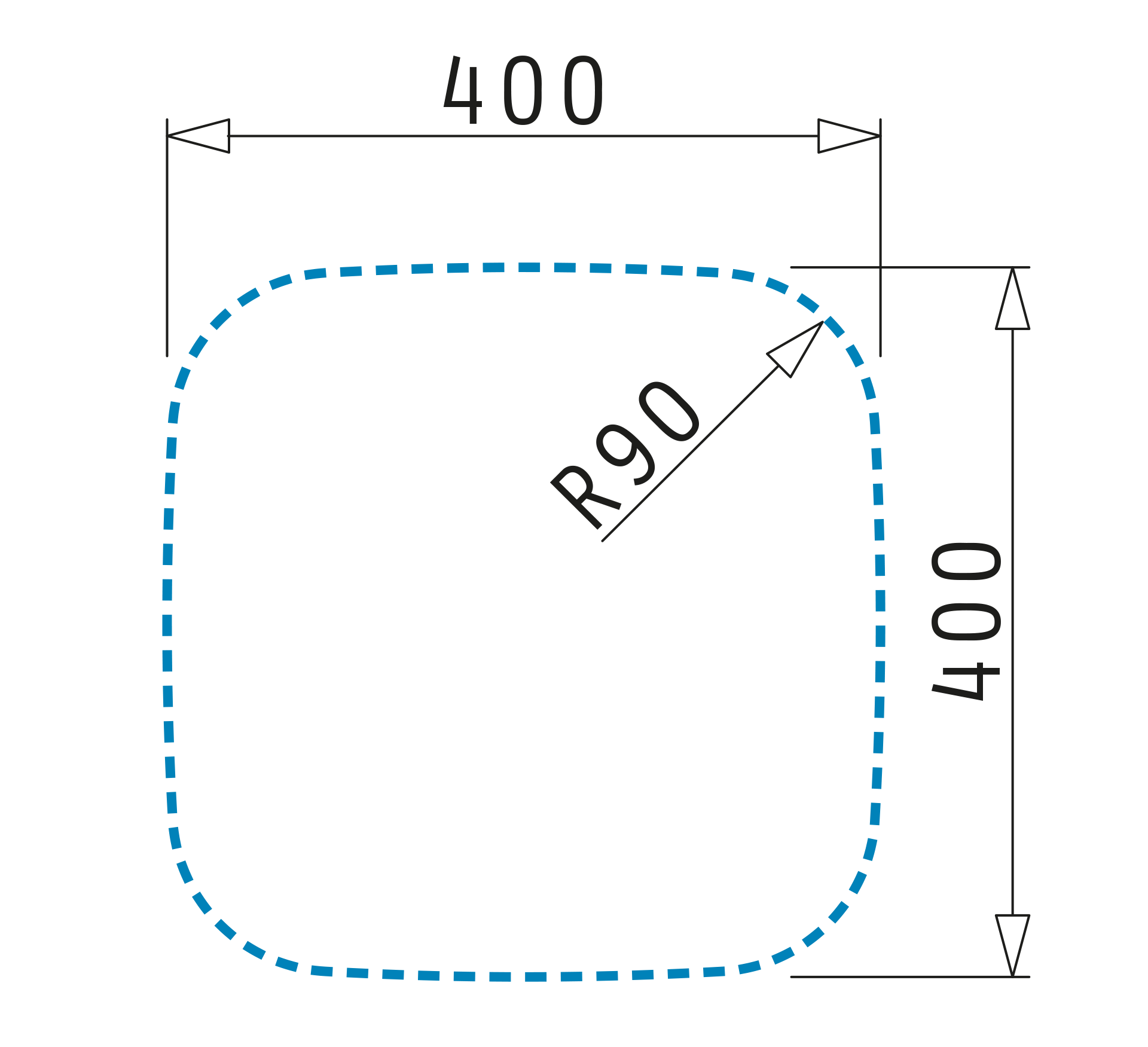 Pyramis IRIS (40×40) 1B Skizze Einbau