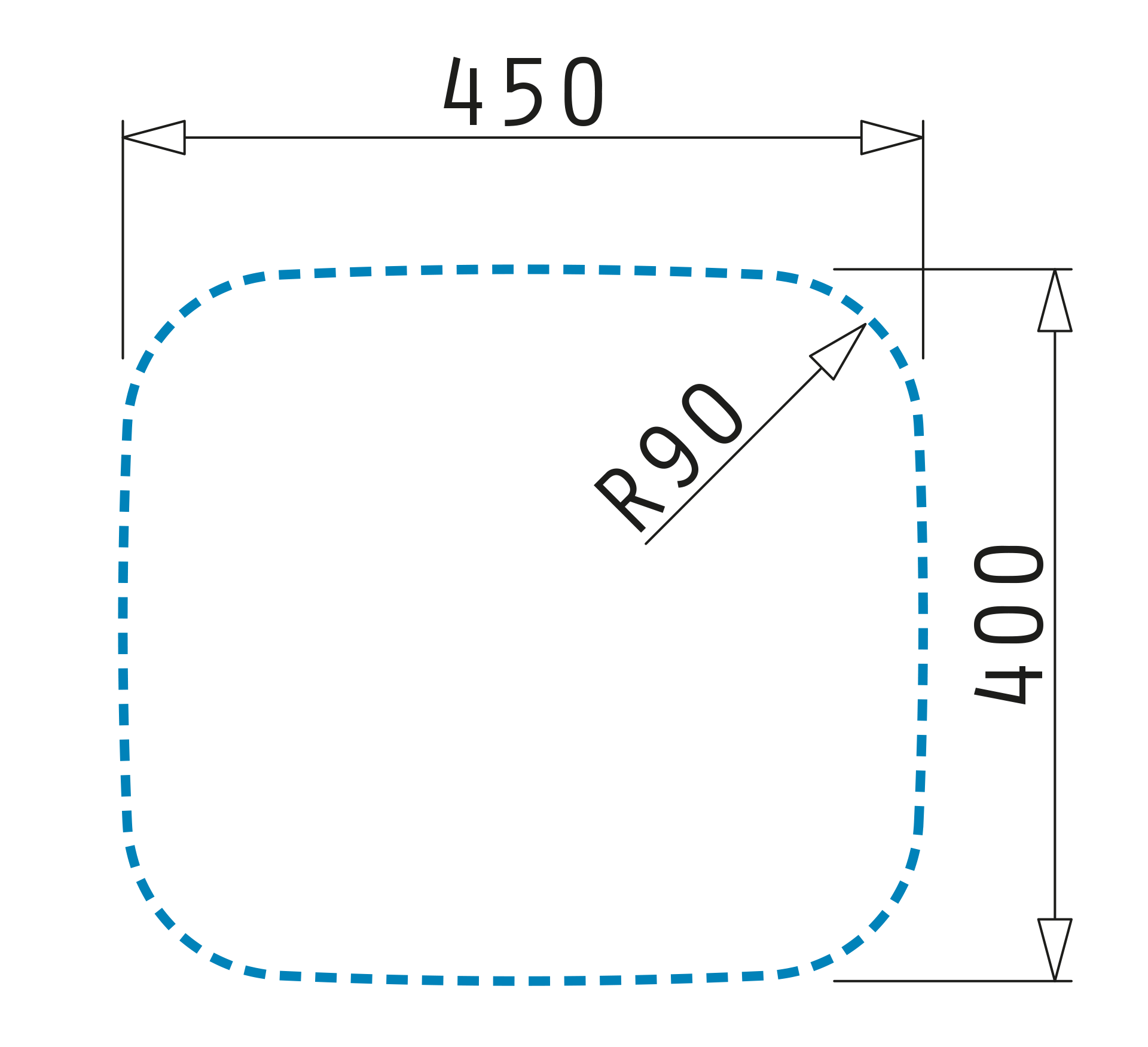 Pyramis IRIS (45×40) 1B Skizze Einbau