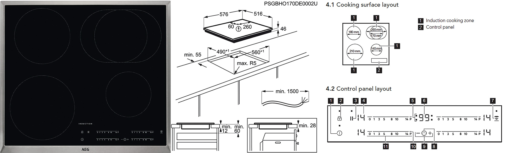 AEG Glaskeramik-Induktionskochfeld