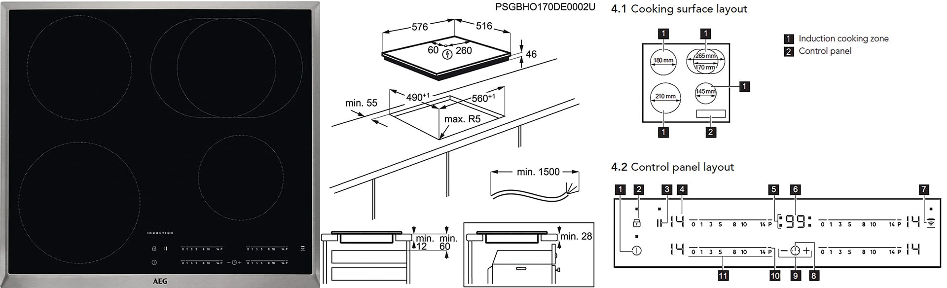 AEG Glaskeramik-Induktionskochfeld