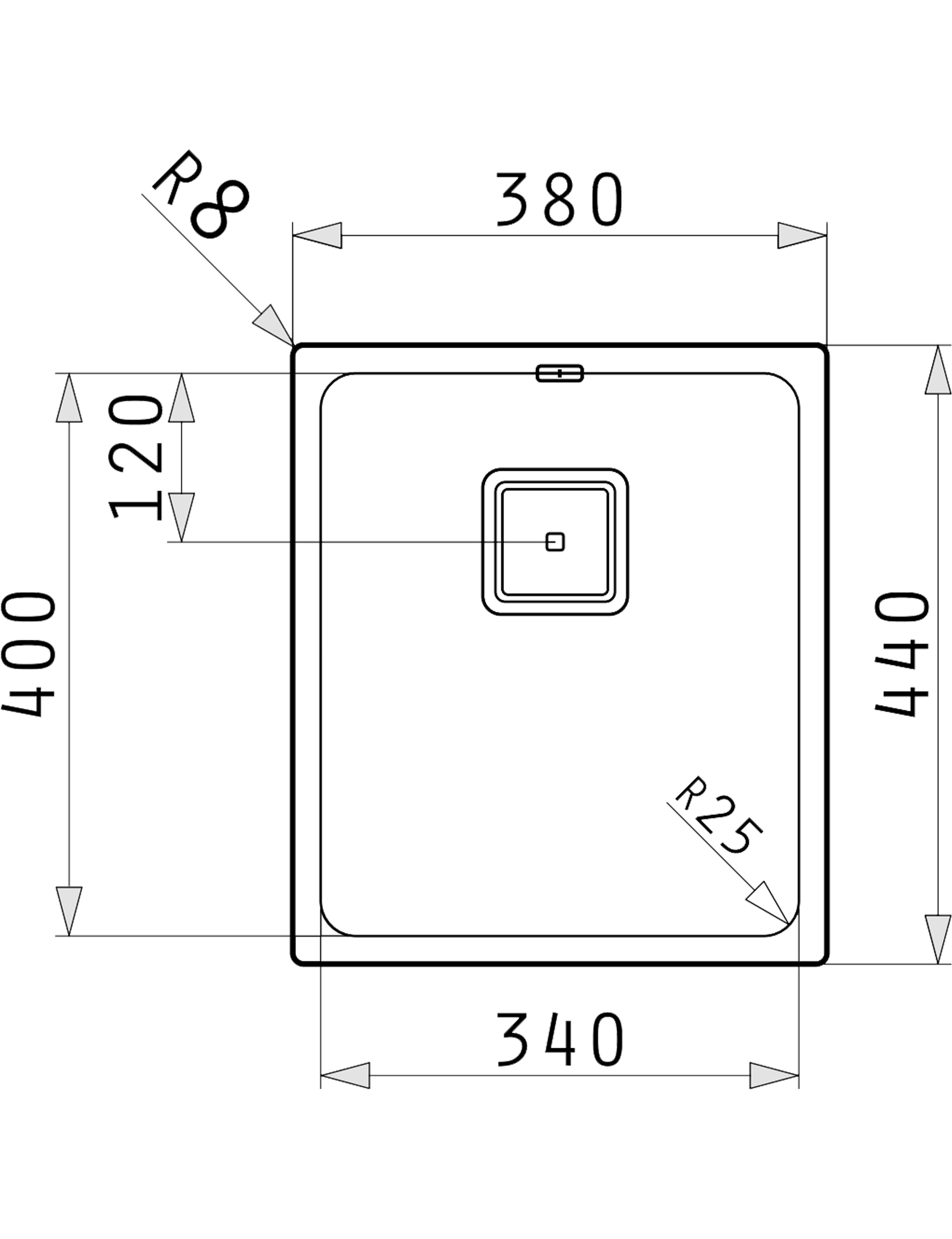 Pyramis LUME (34×40) 1B Skizze Maße