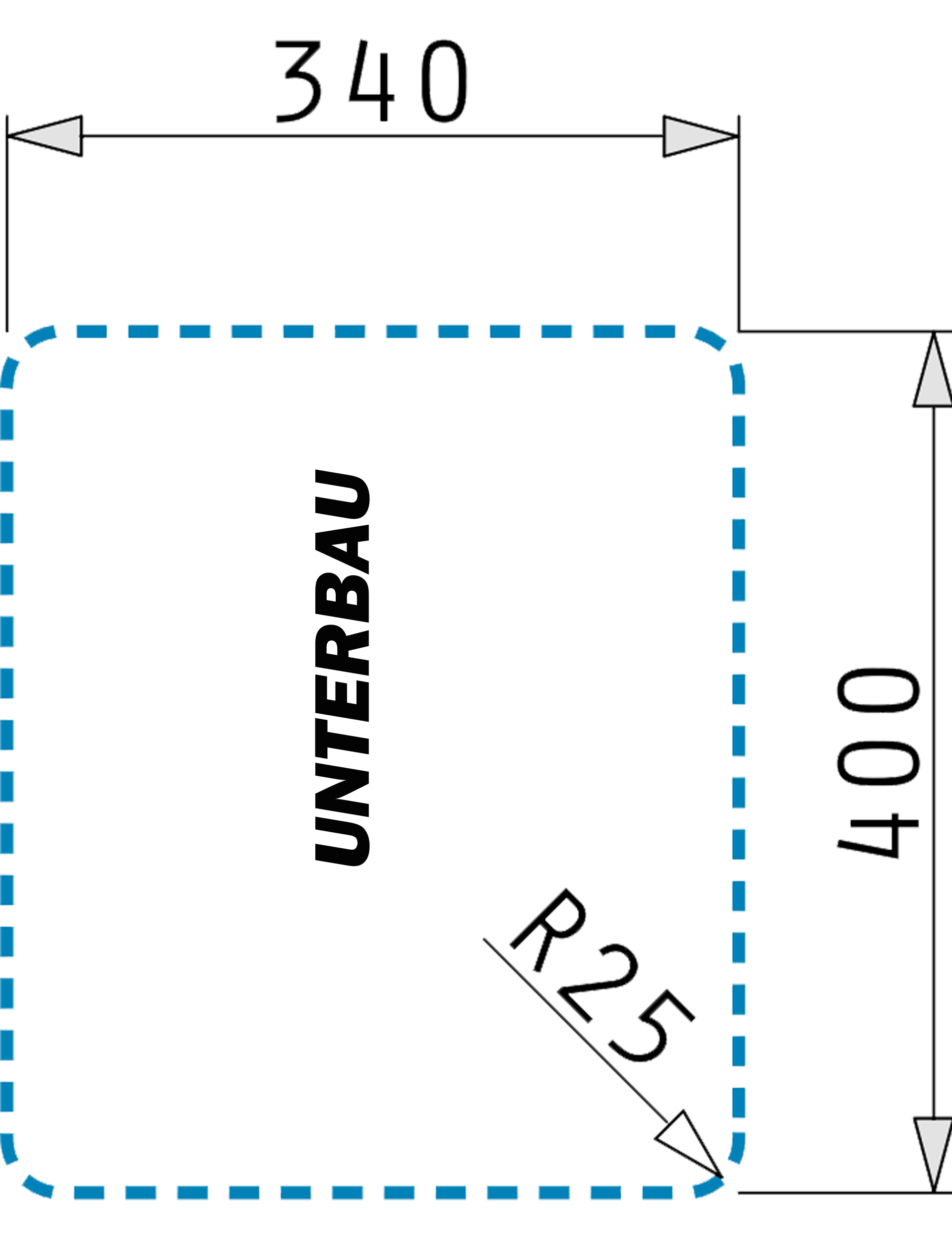 Pyramis Pyramis LUME (34×40) 1B Skizze Maße Einbau