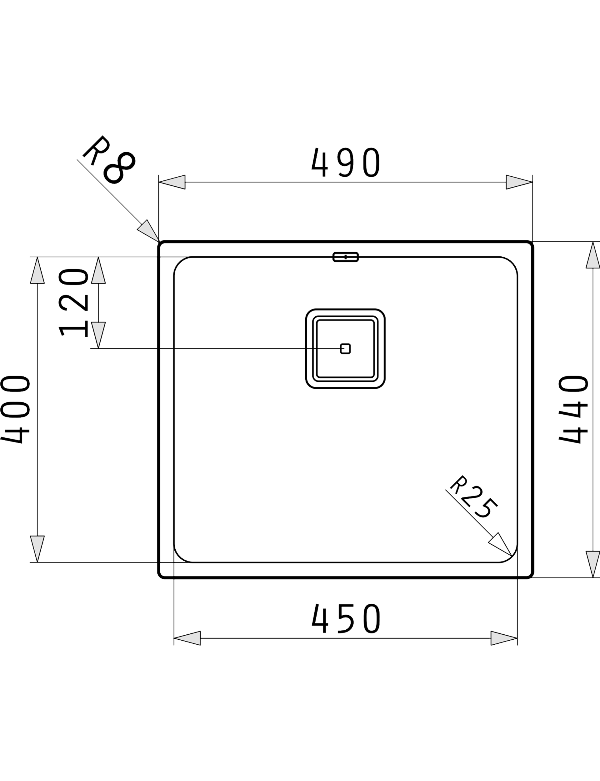 Pyramis LUME (45×40) 1B Skizze Maße