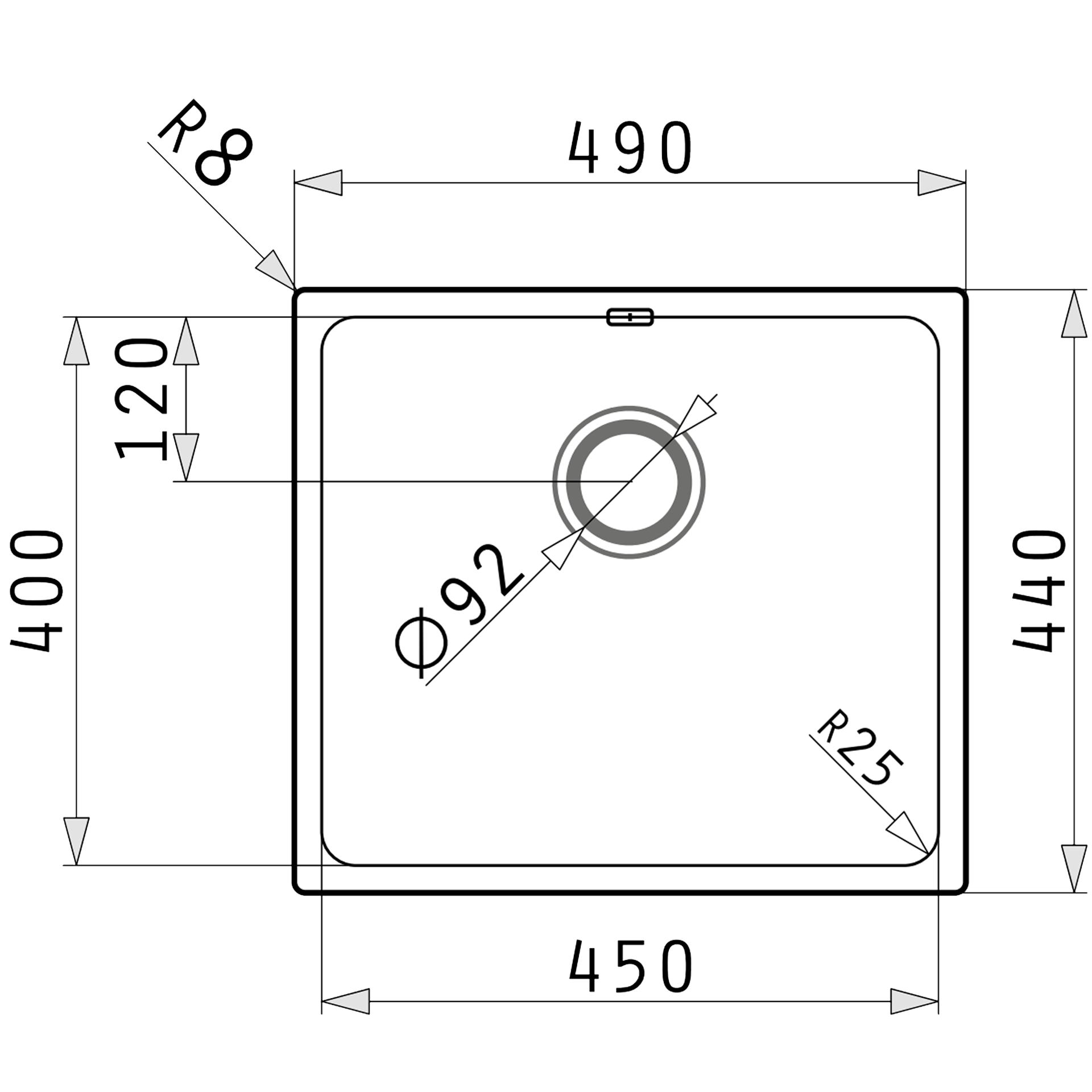 Pyramis LYDIA (45×40) 1B Skizze Maße
