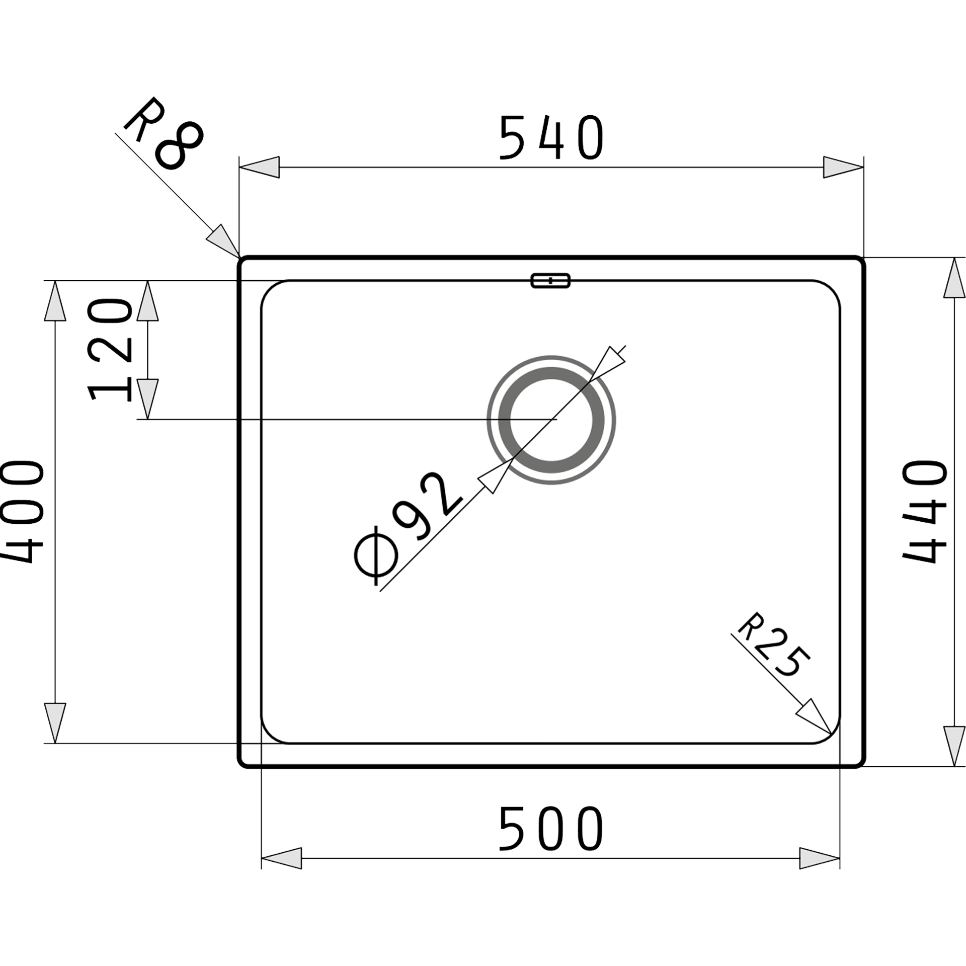 Pyramis LYDIA (50×40) 1B Skizze Maße