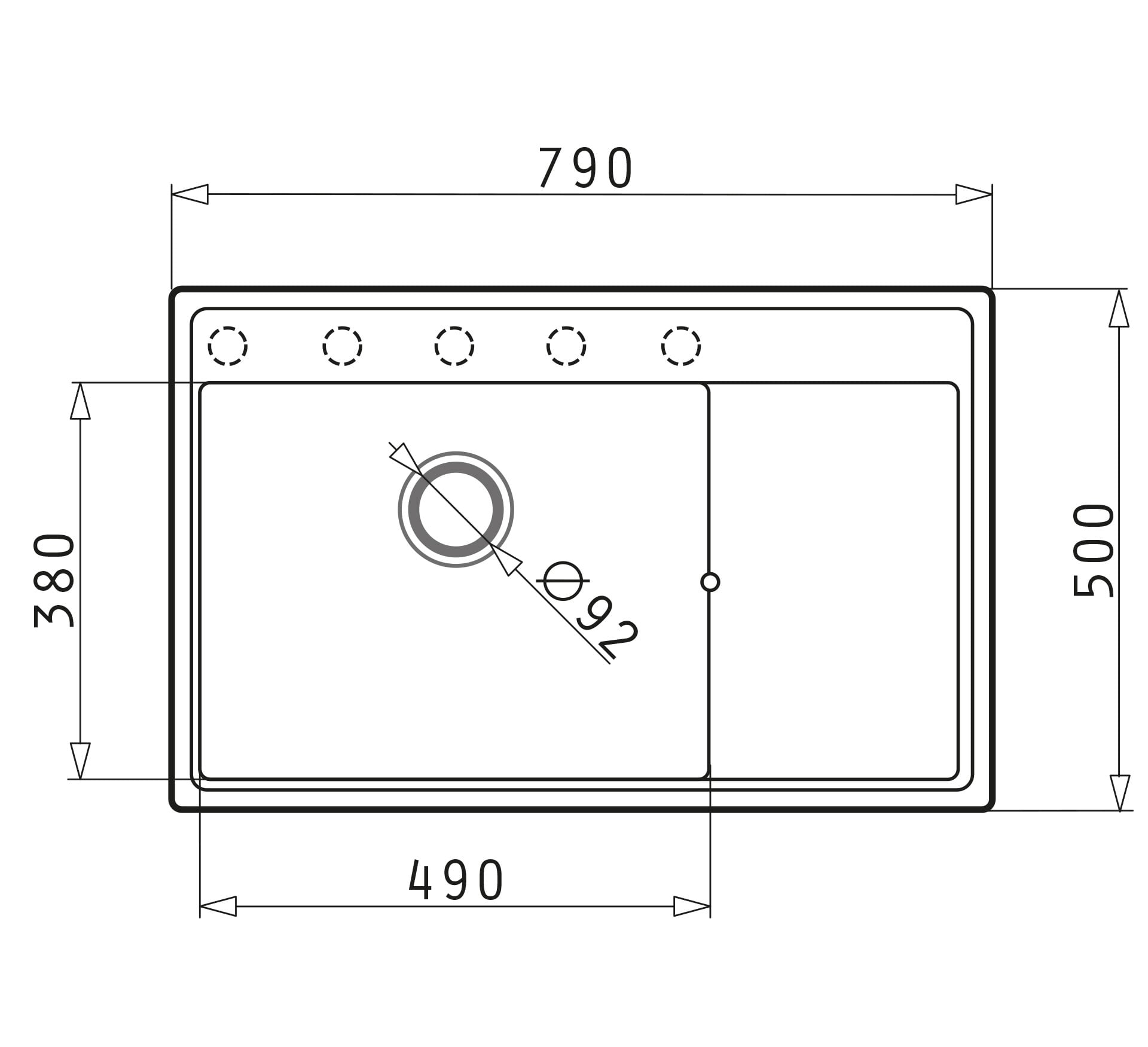 Pyramis CAMEA (79×50) 1B 1D LH Skizze Masse