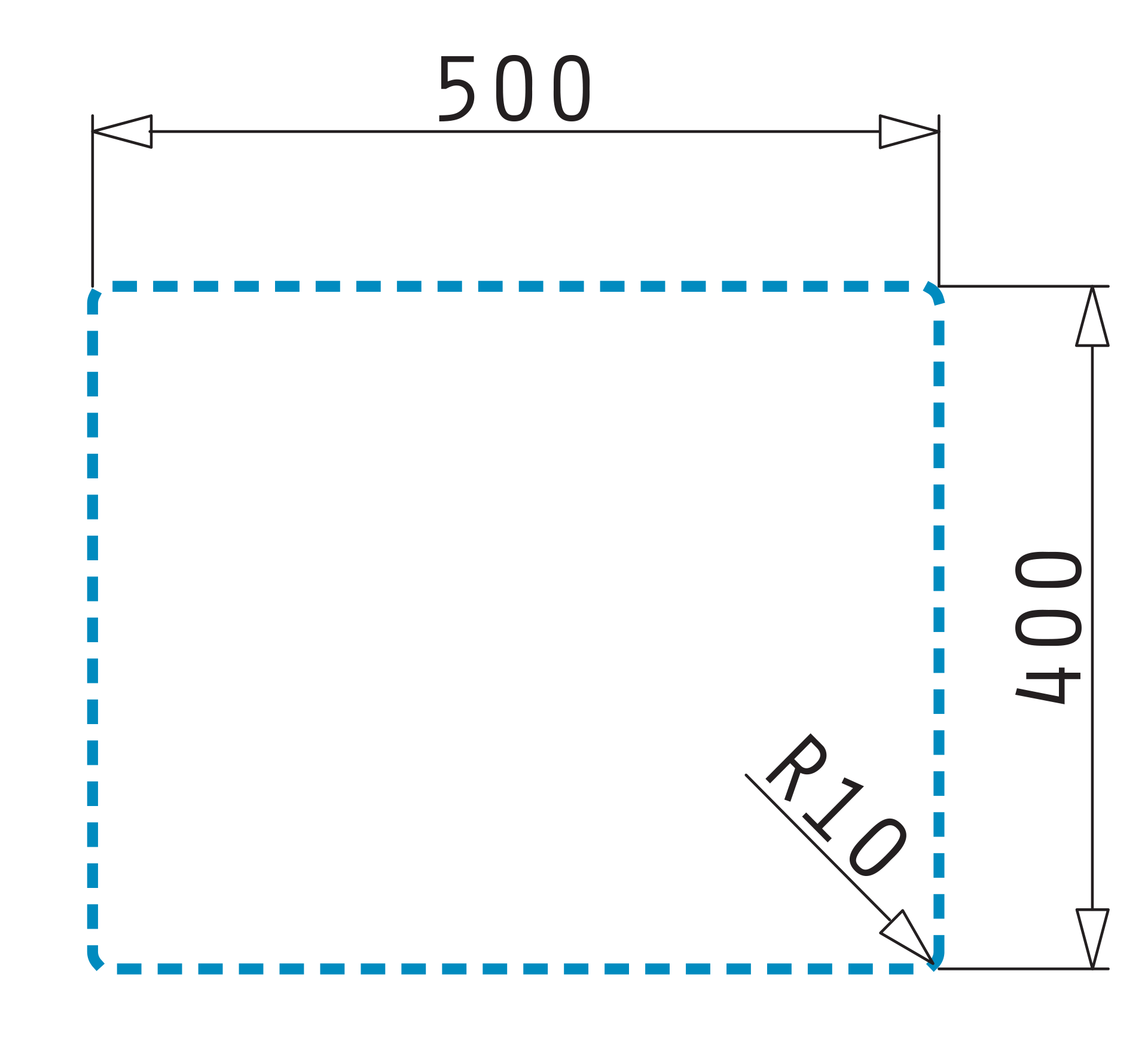 Pyramis PYRAGRANITE TETRAGON (50X40) 1B_L Skizze Unterbau