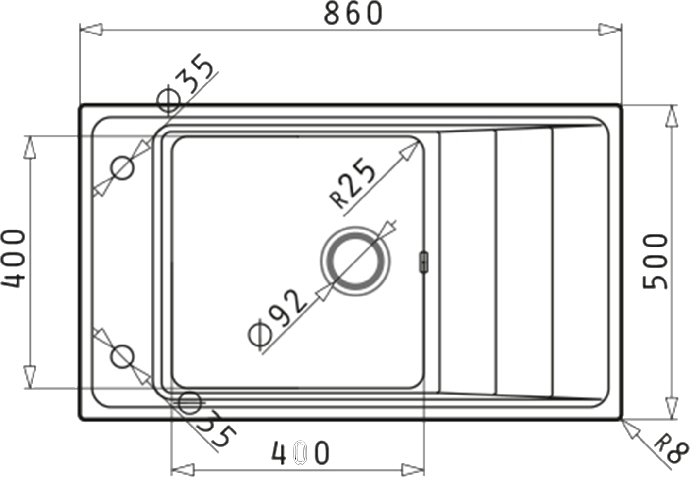 Maße für Pyramis - STUDIO (86×50) 1B 1D REV - 107152430