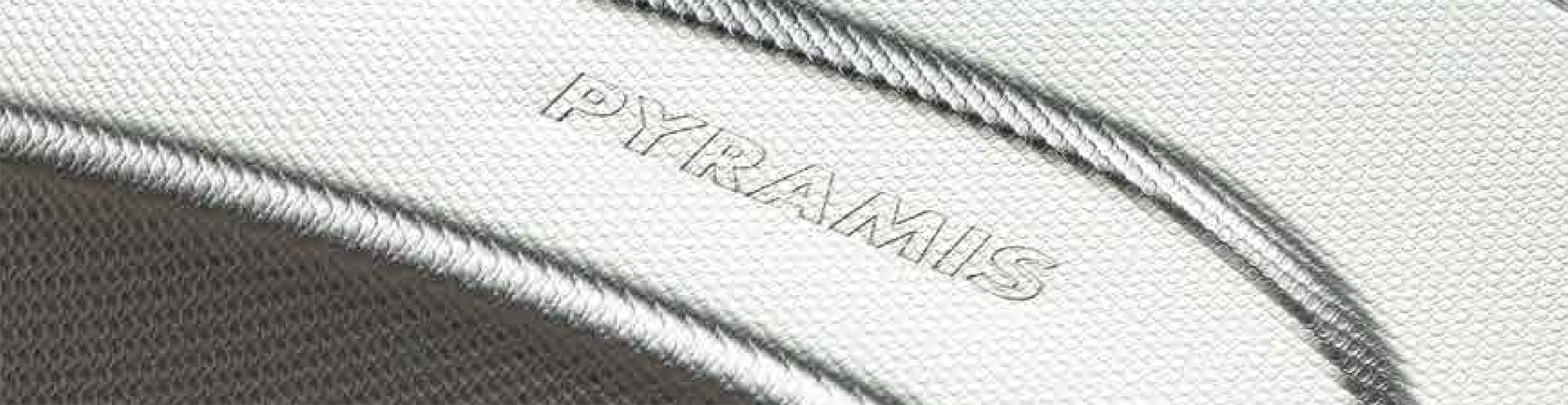 Pyramis - Hochwertiger Edelstahl mit Leinen Struktur