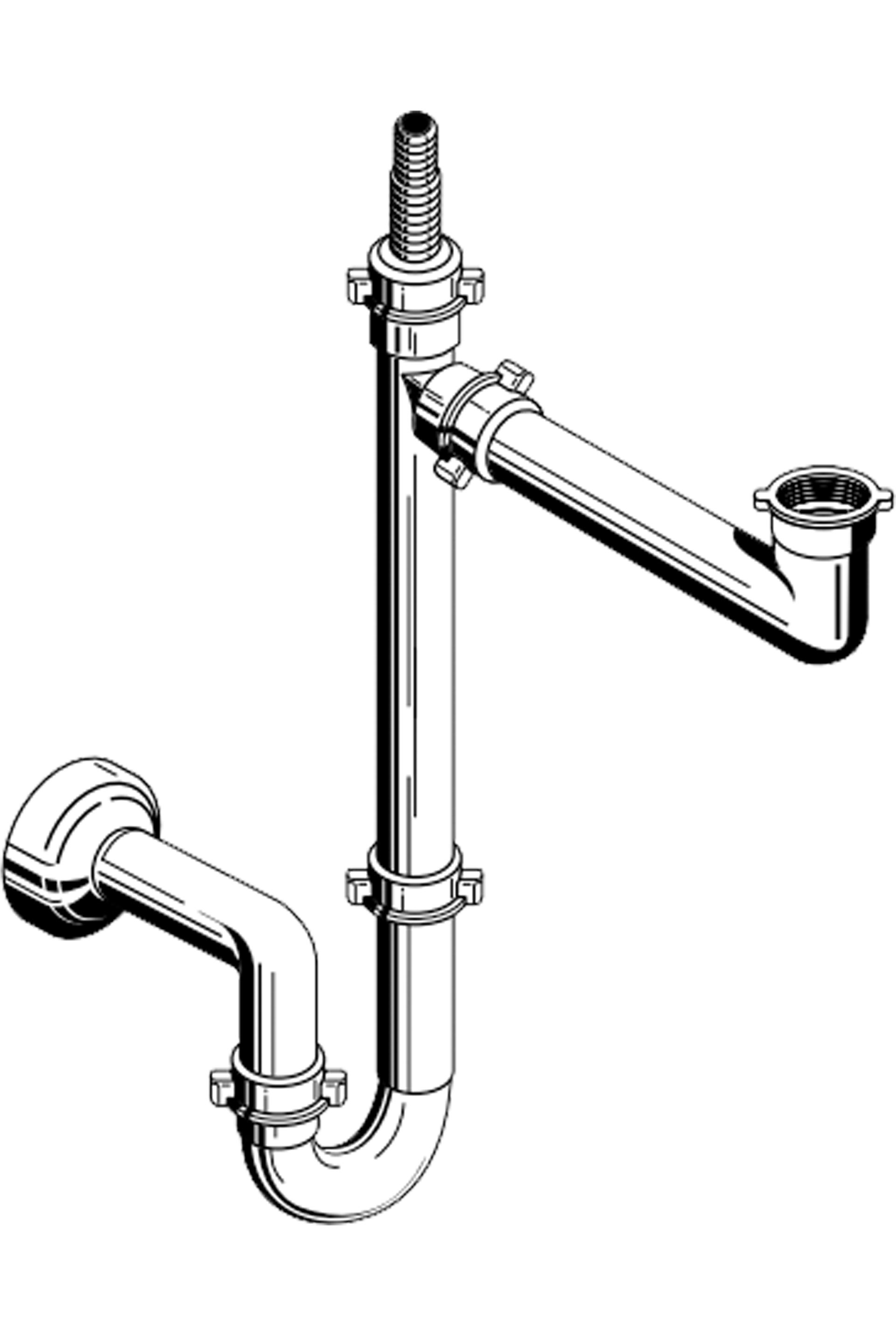 Pyramis Raumsparsifon für Spülen mit einem Becken - 521058301