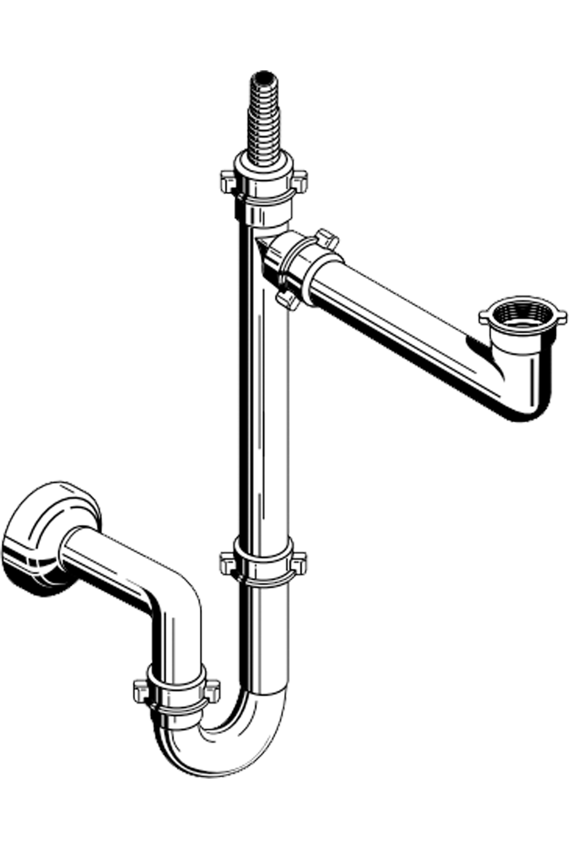 Pyramis Raumsparsifon für Spülen mit einem Becken - 521058301